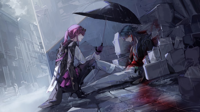 Honkai: Star Rail Kafka and Blade in the Rain