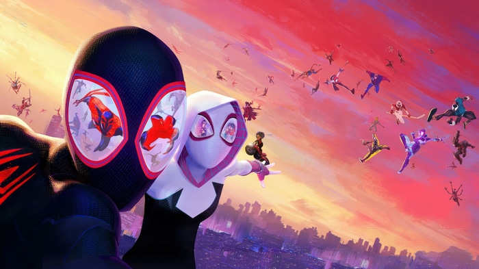 Miles Morales and Spider-Gwen in Spider-Man: Across the Spider-Verse 4K
