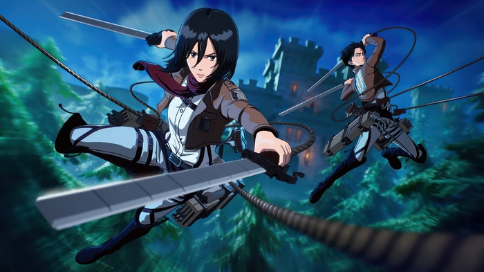 Mikasa and Levi Ackerman in Attack on Titan 4K