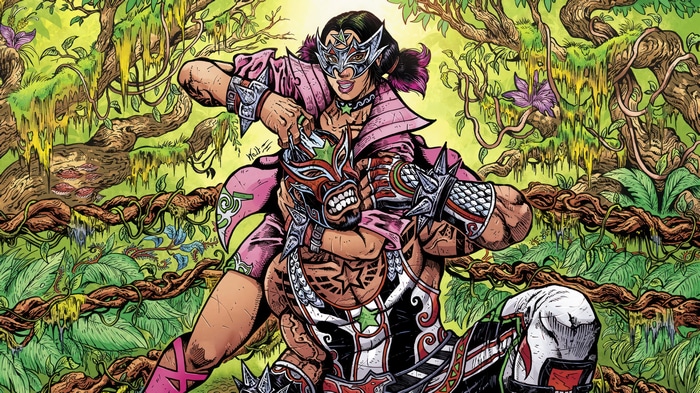 Fortnite characters in a jungle setting