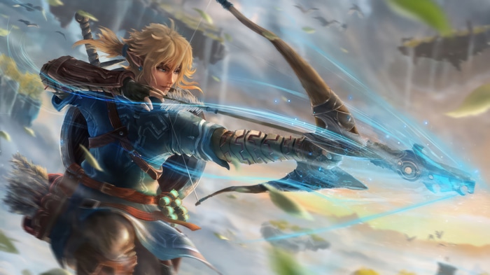 Link with Bow and Arrow in The Legend of Zelda: Tears of the Kingdom 4K