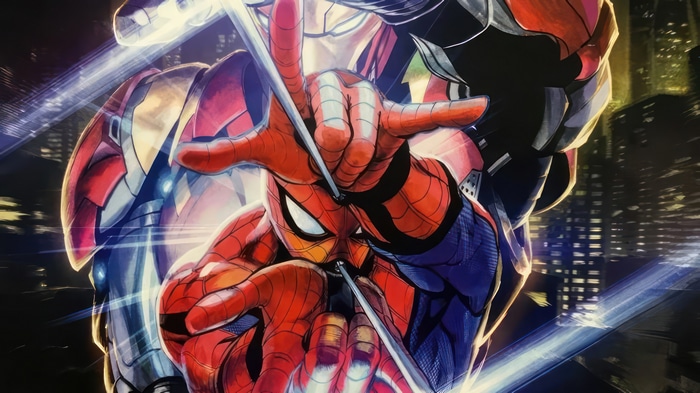 Spider-Man and Iron Man in 4K