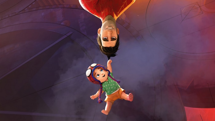 Peter Parker and Spider-Girl in Spider-Man: Across the Spider-Verse 4K