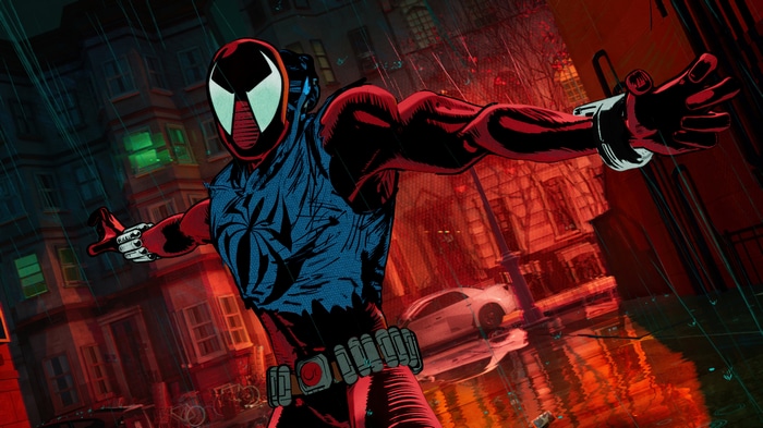 Scarlet Spider in Spider-Man: Across the Spider-Verse 4K