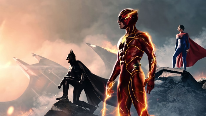 The Flash, Batman, and Supergirl in 4K