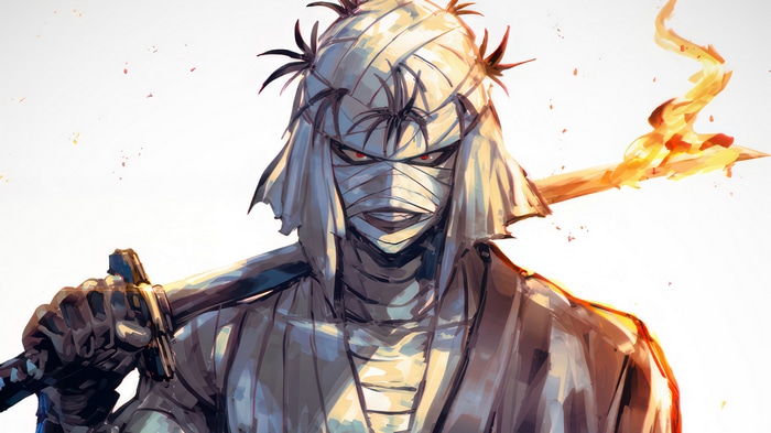 Makoto Shishio from Rurouni Kenshin with Katana