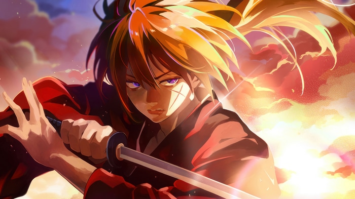 Kenshin Himura with Katana in Rurouni Kenshin 4K