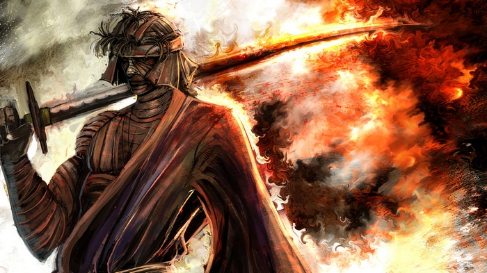 Rurouni Kenshin, Anime, Samurai X, Makoto Shishio, Katana, 4k, HD
