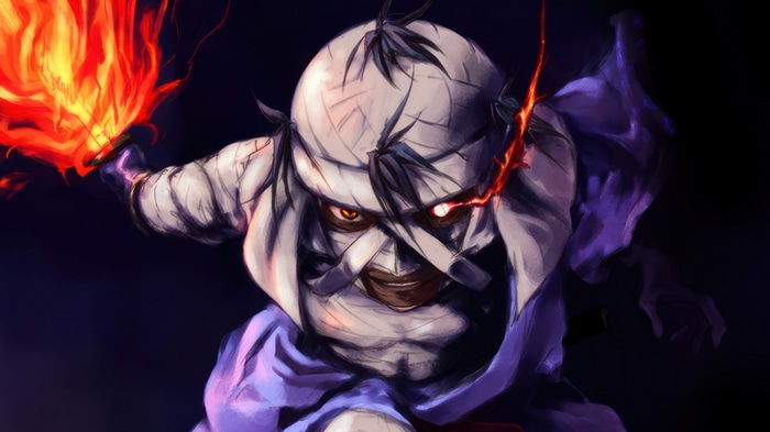 Makoto Shishio with Flame Katana 4K