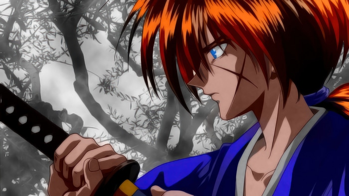 Kenshin Himura with sword in 4K