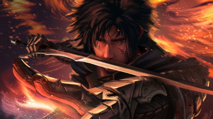 Clive Rosfield from Final Fantasy XVI with a sword