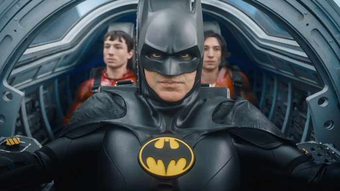 Batman and Flash in a cockpit 4K