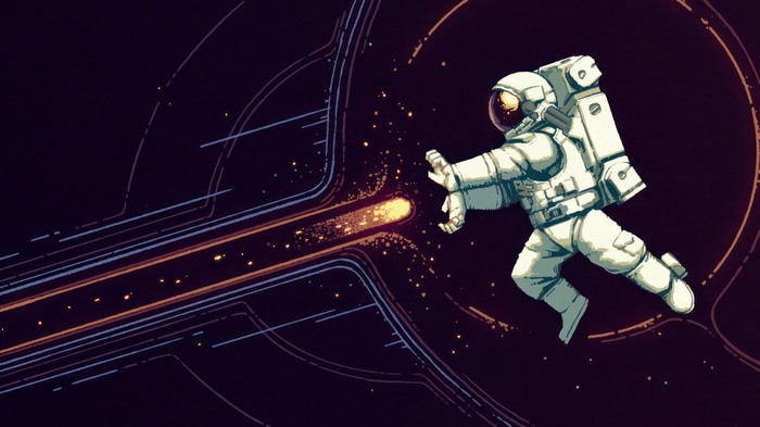 Astronaut performing Kamehameha in space