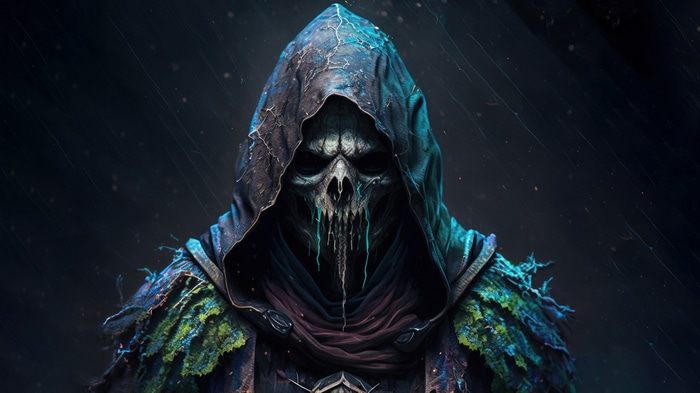 Undead creature in digital art 4K