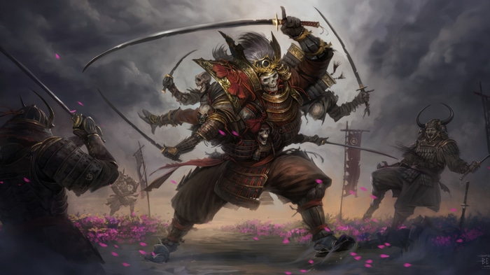 Skeleton Samurai Warrior in Battle 4K