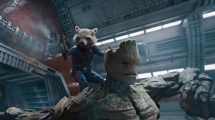 Rocket Raccoon and Groot in Guardians of the Galaxy Vol. 3 4K