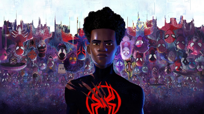 Miles Morales and Spider-People in Spider-Man: Across the Spider-Verse 4K