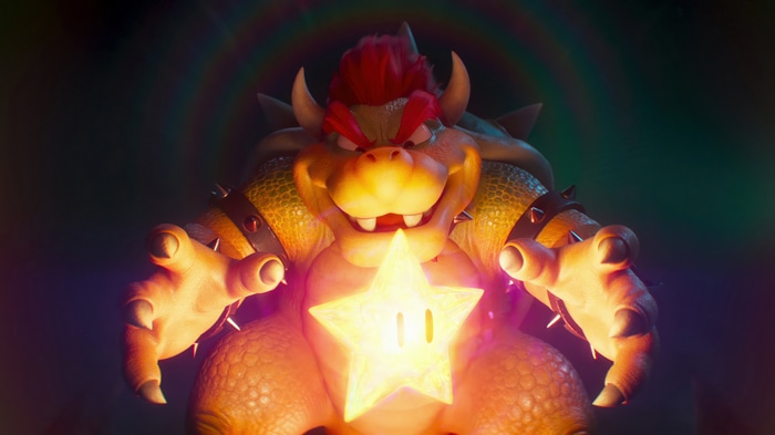 Bowser holding a Super Star from The Super Mario Bros. Movie 4K