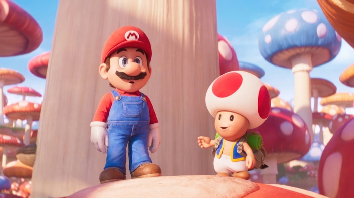 Mario and Toad in The Super Mario Bros. Movie 4K