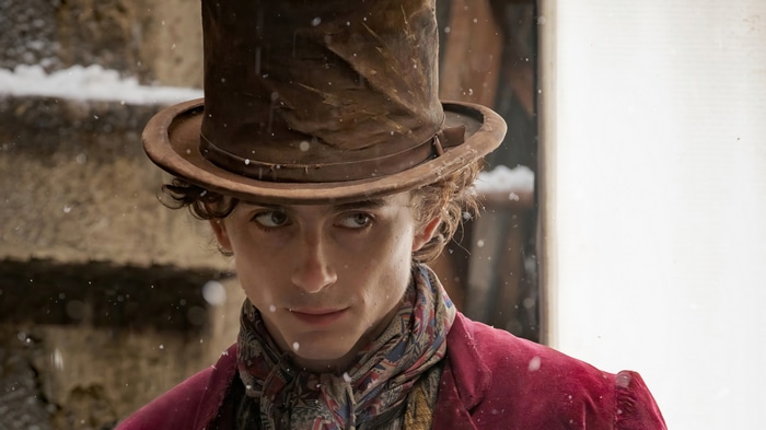Timothee Chalamet as Willy Wonka in Wonka 4K