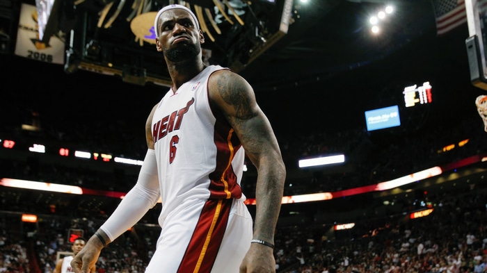 LeBron James in Miami Heat Jersey 4K