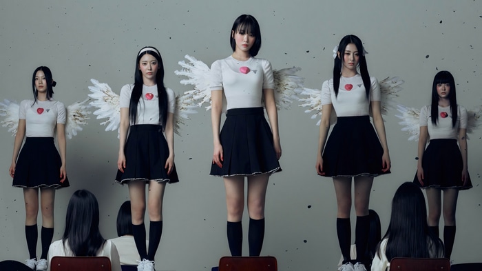 LE SSERAFIM members with angel wings in 4K