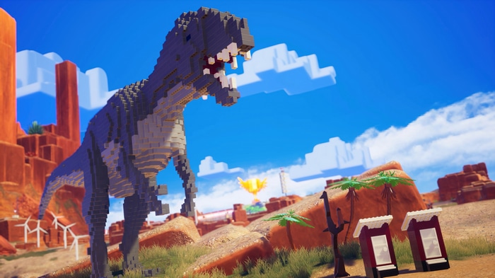 LEGO 2K Drive 4K T-Rex Desert Landscape