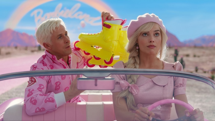 Barbie and Ken with Roller Skates in Barbie Land