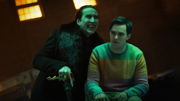 Renfield 4K: Nicolas Cage and Nicholas Hoult