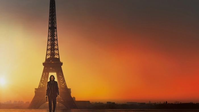 John Wick 4K in Paris with Eiffel Tower