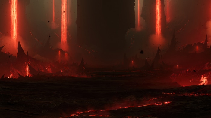 Diablo IV Hell Landscape with Lava