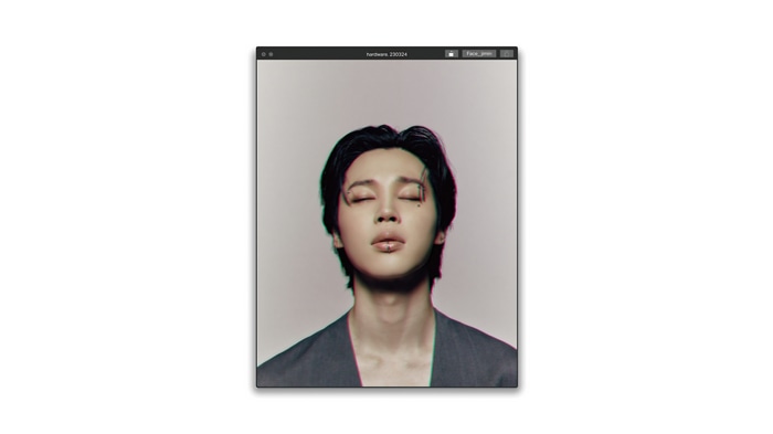Jimin with glitch effect