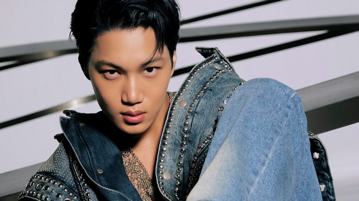 Kai from EXO in denim jacket