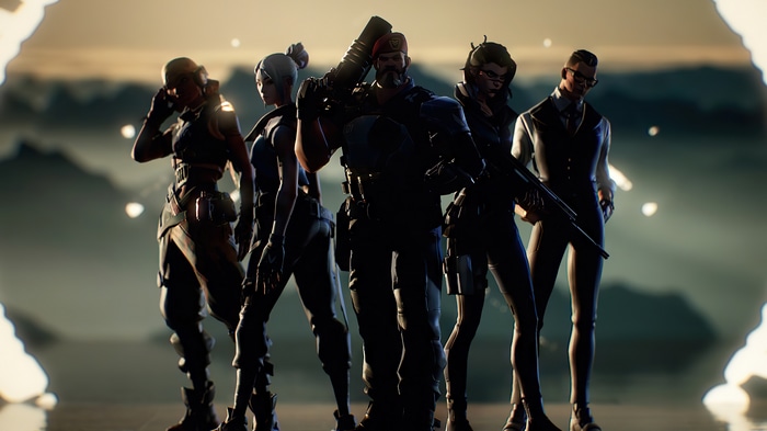 Valorant characters standing together