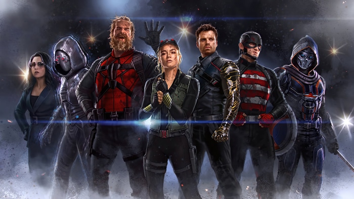 Thunderbolts 4K: Valentina, Ghost, Red Guardian, Yelena, Winter Soldier, U.S. Agent, Taskmaster