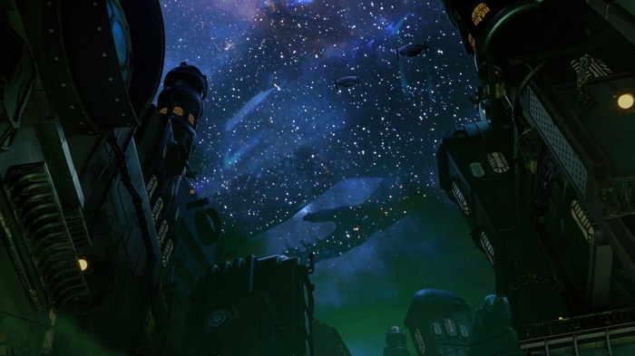 Aurelion Sol in a futuristic city at night