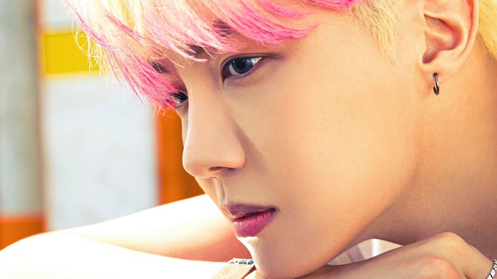J-Hope of BTS with pink and blonde hair 4K