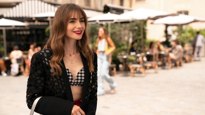 Lily Collins as Emily in Paris 4K