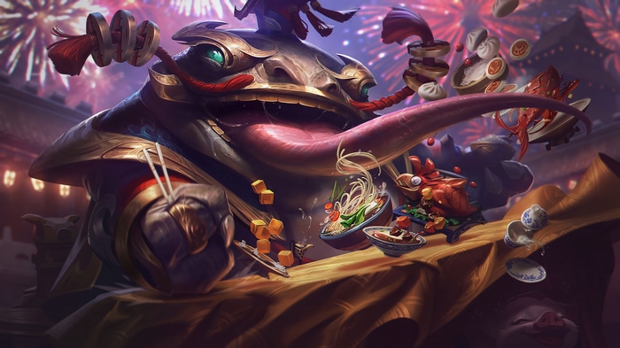 Tahm Kench in League of Legends 4K Splash Art
