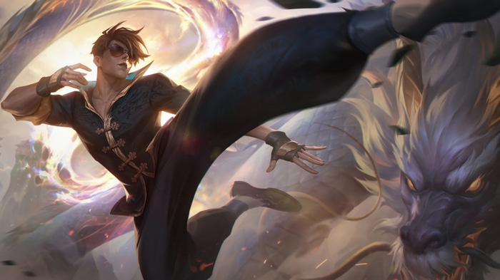 Lee Sin in League of Legends 4K Splash Art