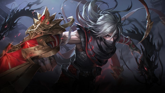 Talon from League of Legends with dragons