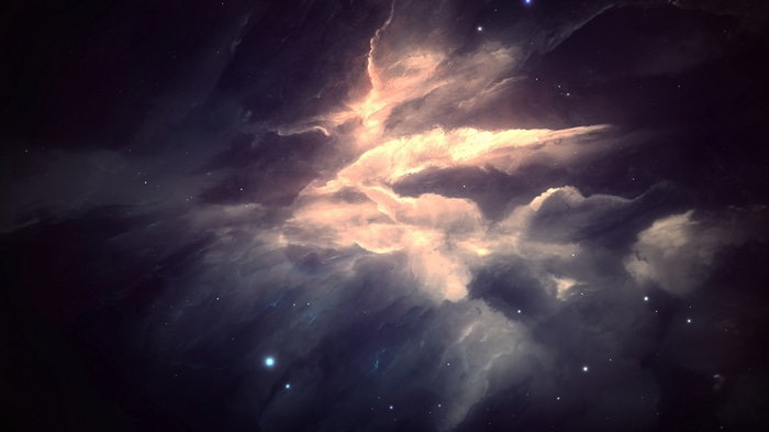 Nebula and Stars in Space 4K