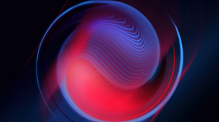 Abstract 4K Swirl of Red and Blue Light