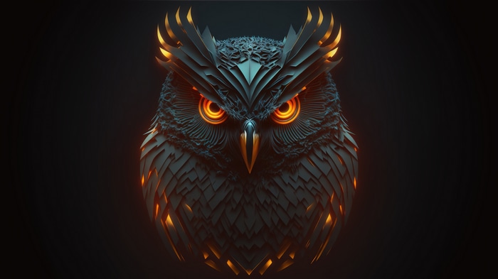 Digital Art 4K Owl