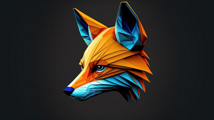 Geometric Fox Digital Art 4K