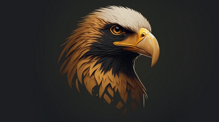 Eagle Head Digital Art 4K