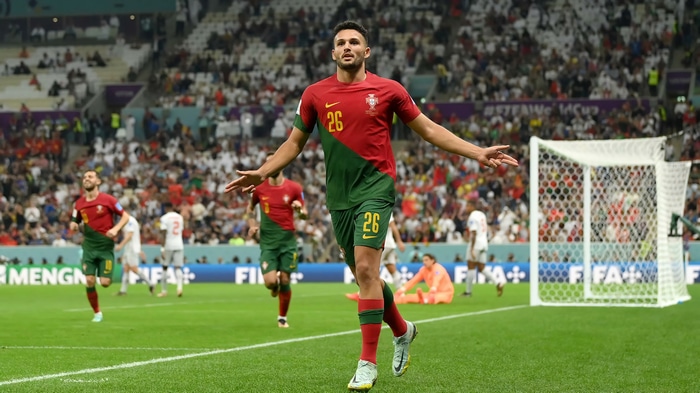 Portugal Football Player Number 26 Celebrates