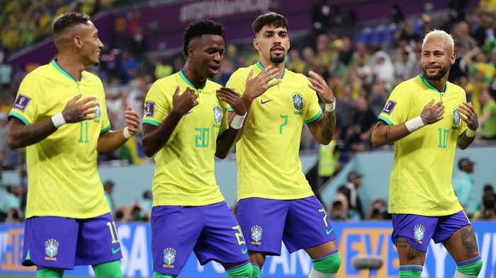 Brazil Football Team Celebrating