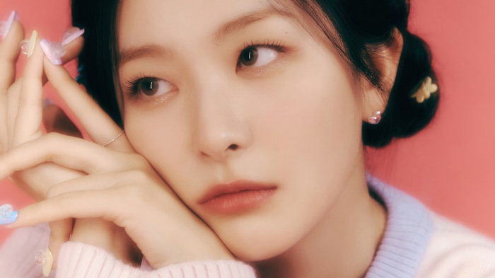 Seulgi of Red Velvet with butterfly hair clips