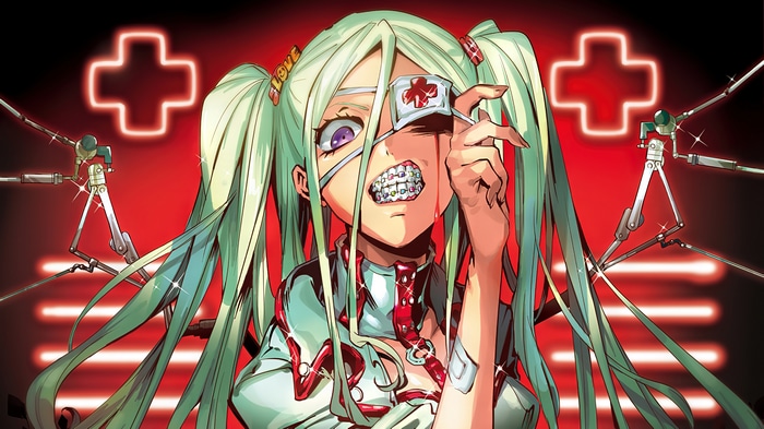 Anime Girl with Eyepatch and Braces